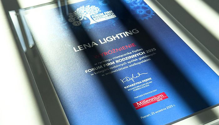 Lena Lighting mezi lídry růstu – ocenění v žebříčku Forbes!