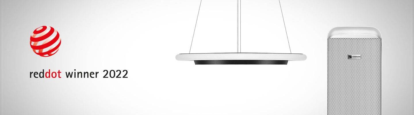 Lena Lighting reddot logo with products