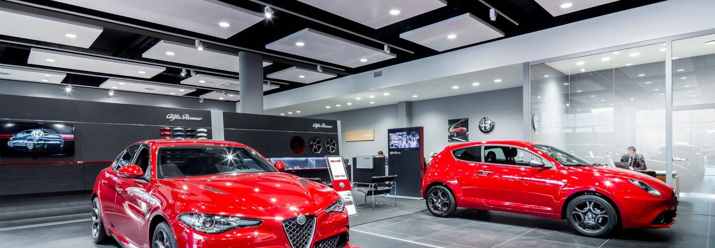 Lena Lighting alfa romeo showroom