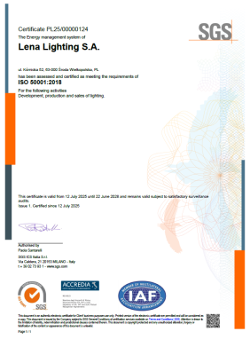 Certificate ISO 50001:2018