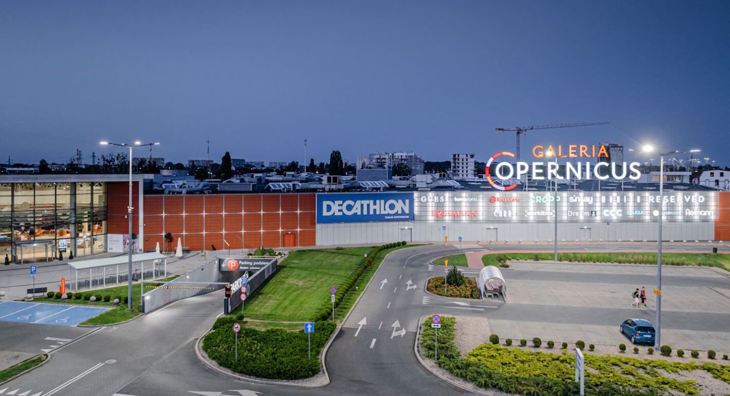 Galeria Copernicus Toruň – modernizace osvětlení parkoviště